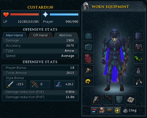 best in slot rs3 range.